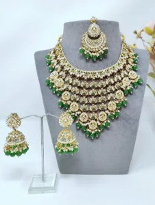 Premium handcrafted gold and diamond bridal jewellery set – RoyalJain luxury necklace and earrings collection